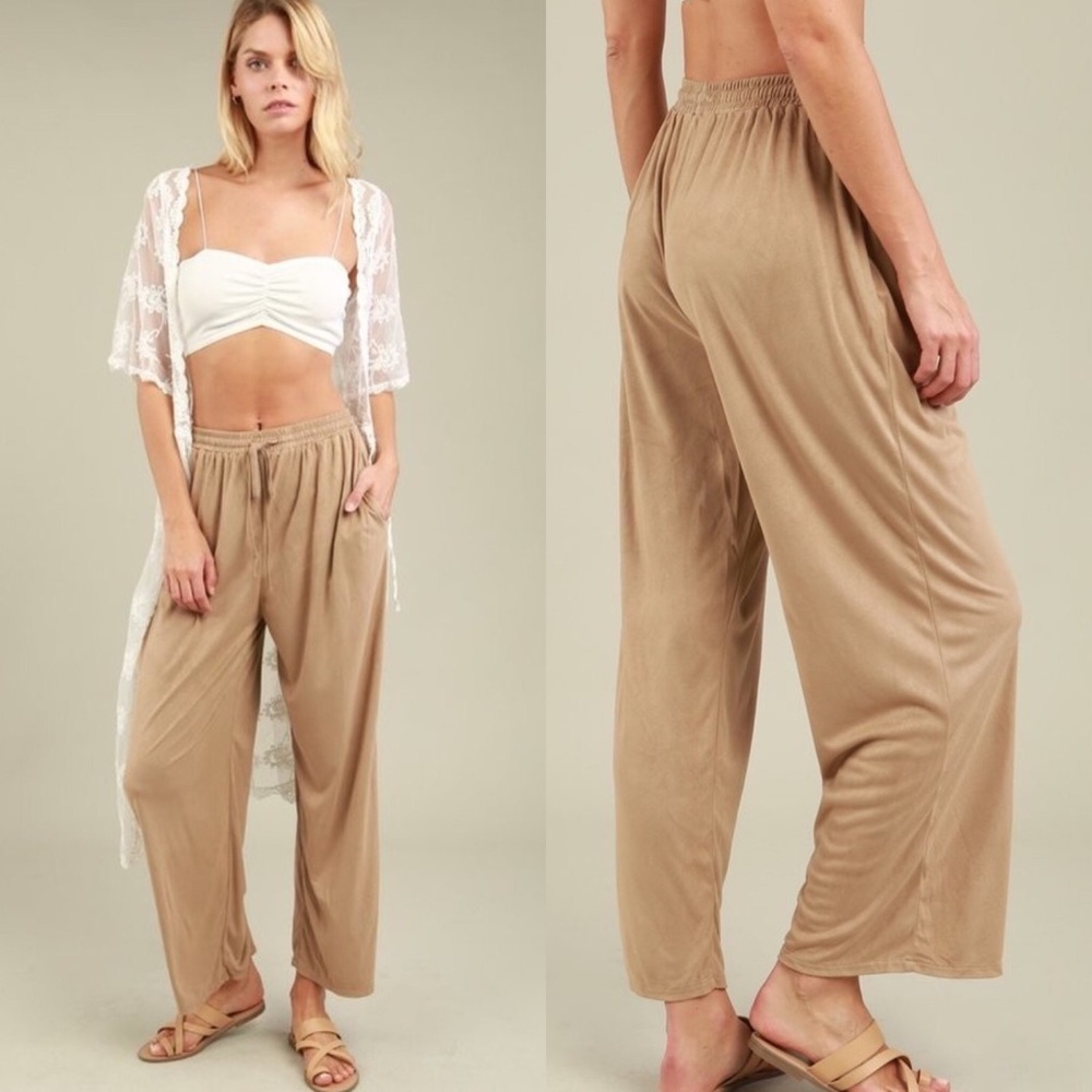 POL Faux Suede Baggy Pants
